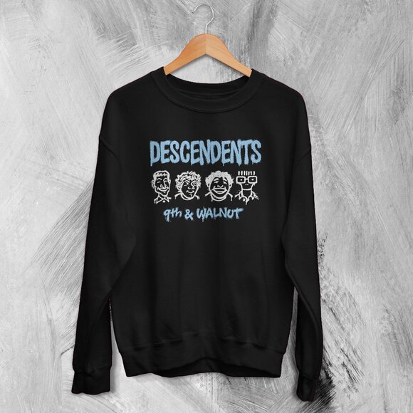 Descendents 9th  Walnut Logo Punk Rock Band Cartoon Tour Retro Music Sweatshirt - Picture 1 of 5